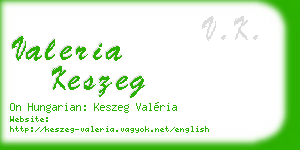 valeria keszeg business card